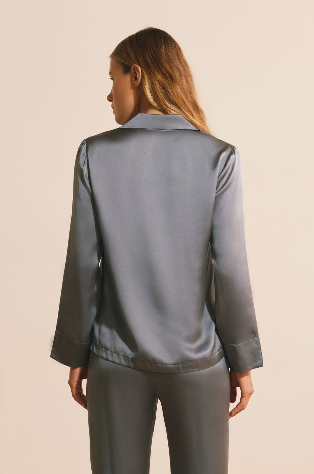 Chemise de pyjama en soie;${refinementColor}