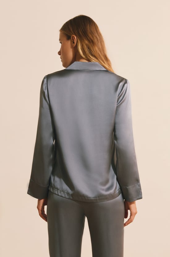 Chemise de pyjama en soie;${refinementColor}