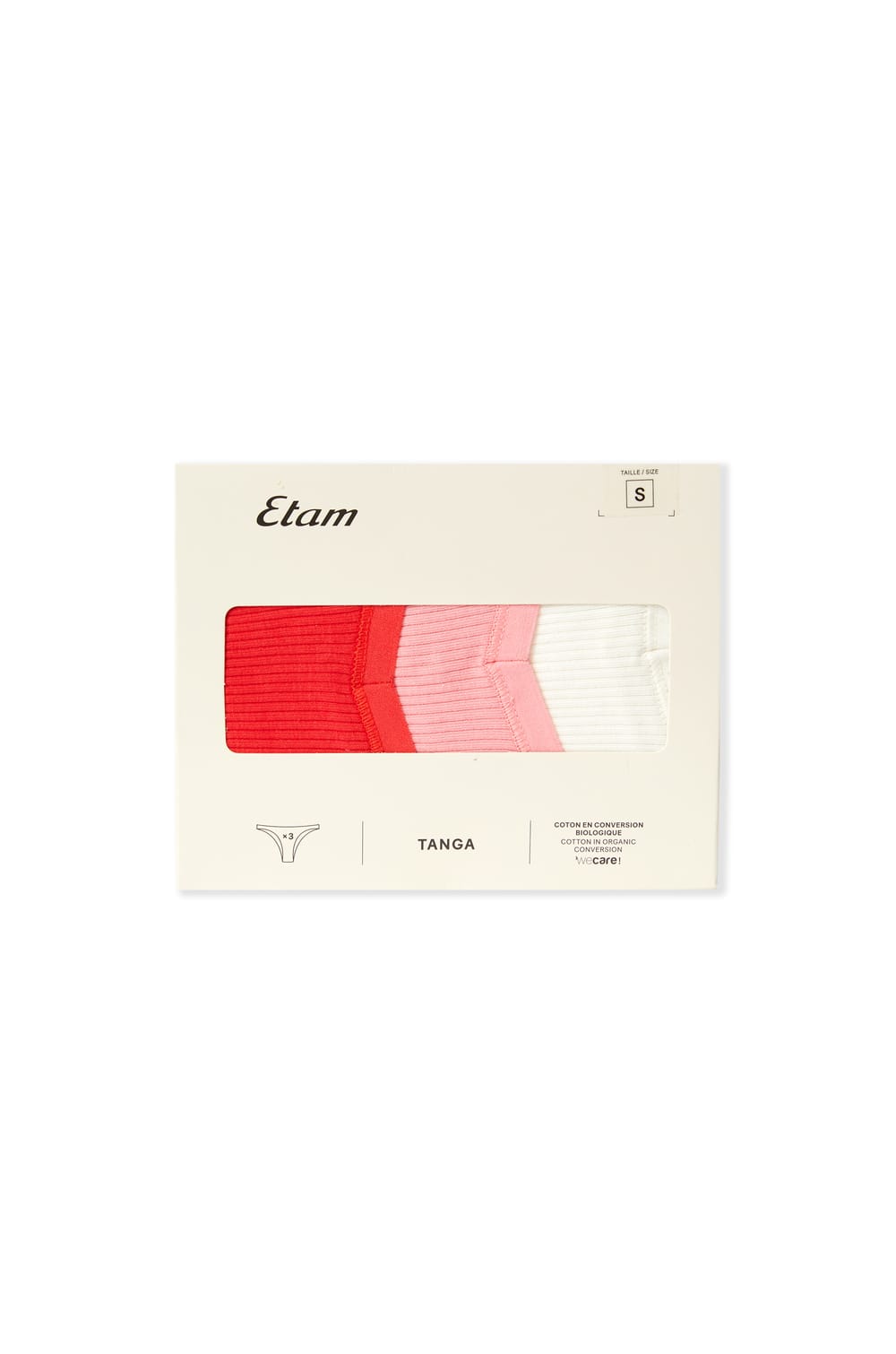 Lot de 3 tangas en coton;${refinementColor}
