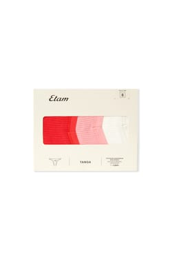 Lot de 3 tangas en coton;${refinementColor}