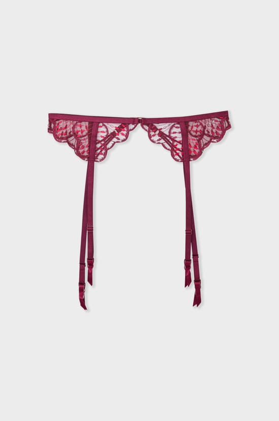 Porte jarretelle en broderie;${refinementColor}