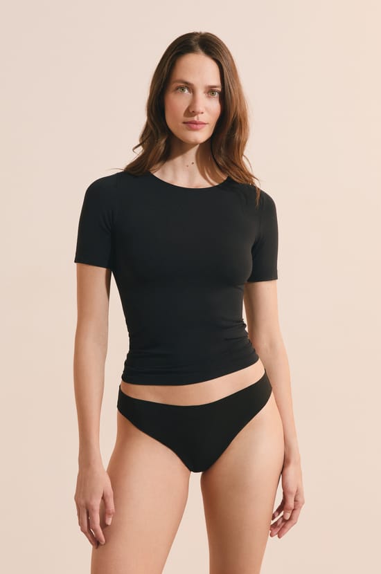 Cotton seamless tanga;${refinementColor}