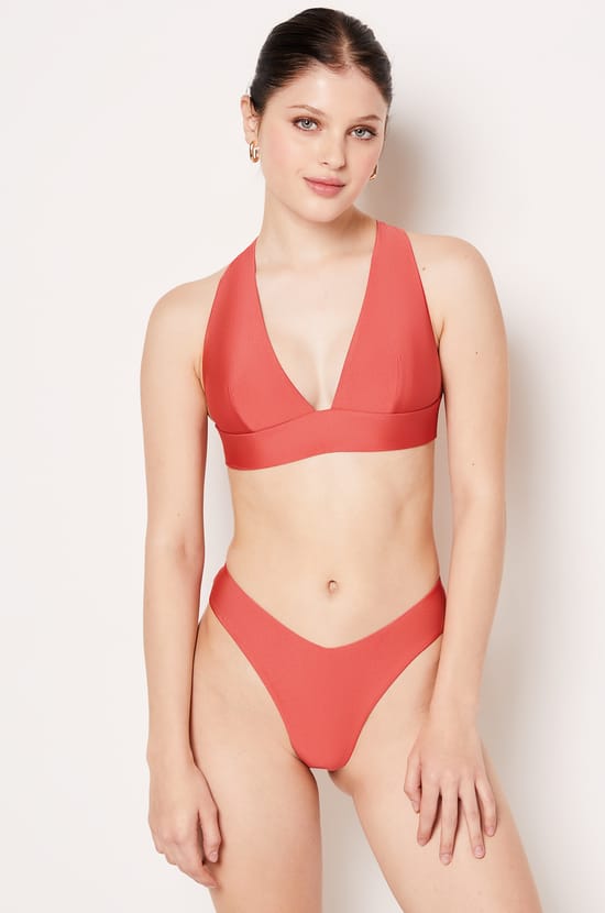 Bra bikini triángulo satinado;${refinementColor}