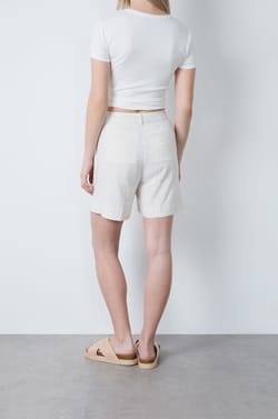 Striped Bermuda shorts;${refinementColor}