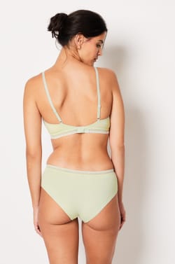 Bra triangular de algodón sin aros;${refinementColor}