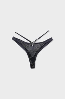 Tanga en dentelle rebrodée;${refinementColor}