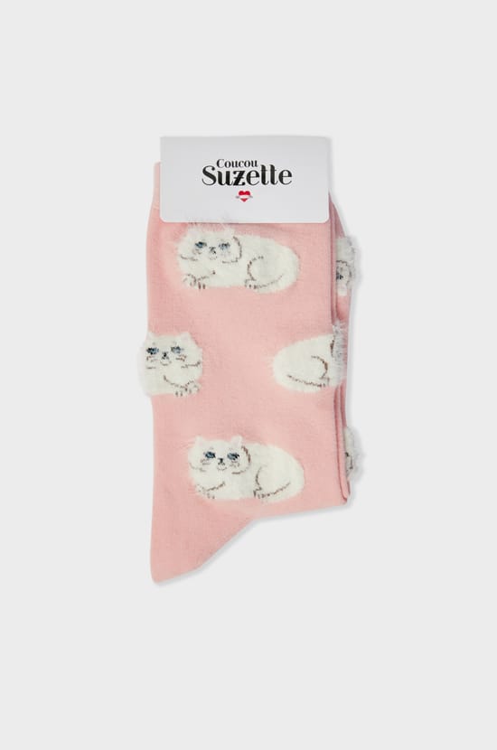 Chaussettes à motifs chats Coucou Suzette;${refinementColor}