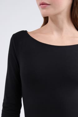 Body à manches longues en coton;${refinementColor}