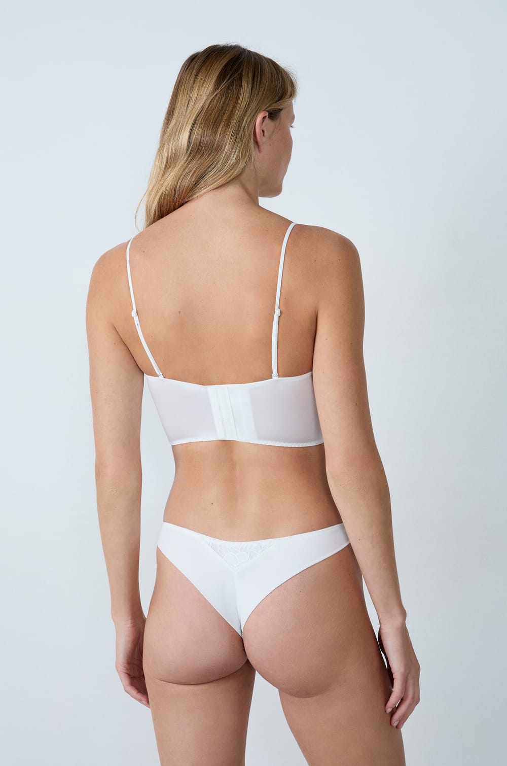 Lightly Lined Bustier Bra with Embroidery;${refinementColor}