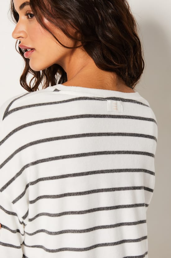 Striped Pyjama Sweatshirt;${refinementColor}