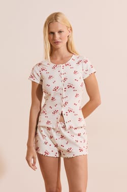T-shirt de pyjama en coton &agrave; motifs tomates;${refinementColor}