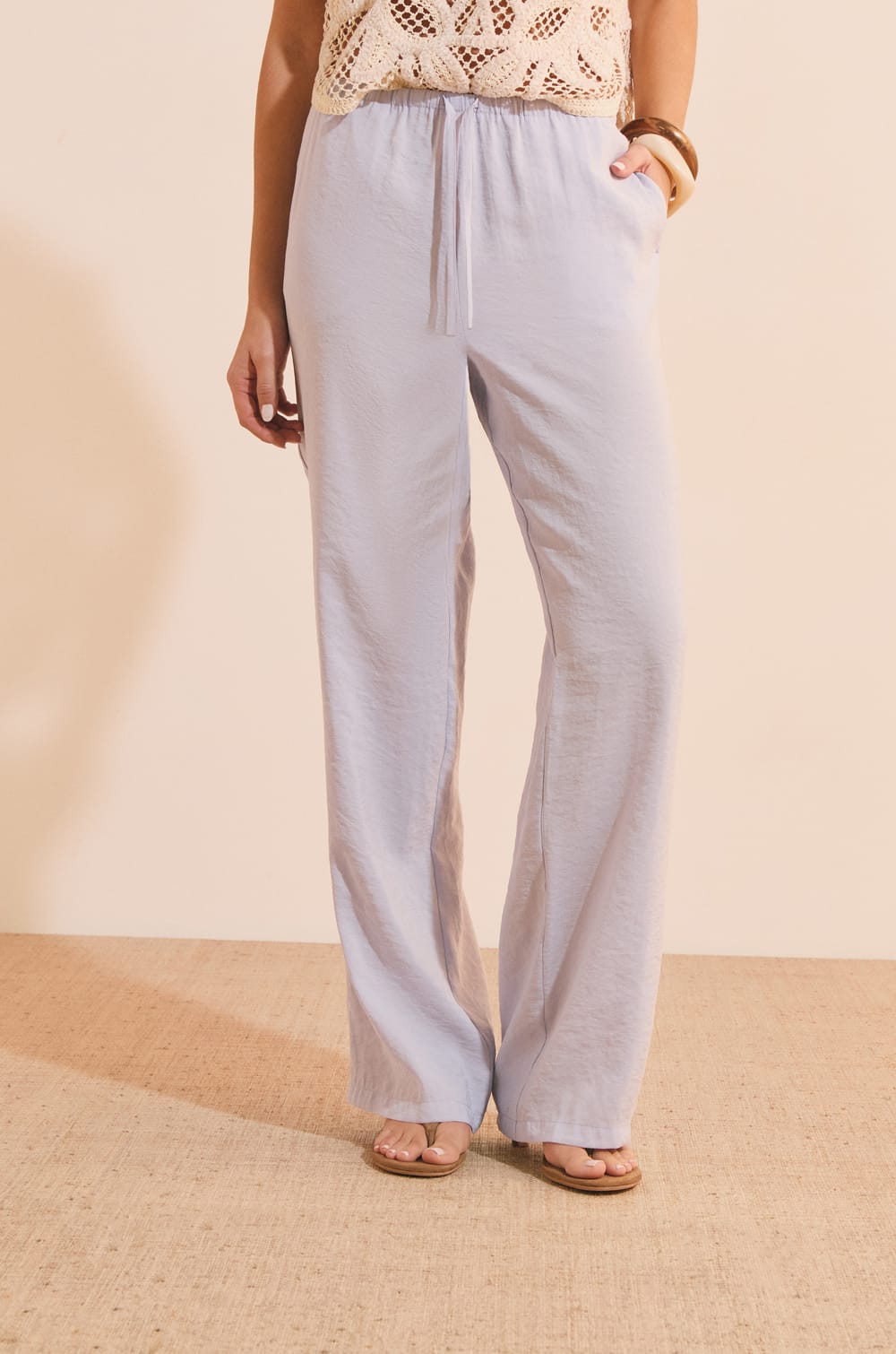 Pantalon fluide &eacute;lastiqu&eacute;;${refinementColor}