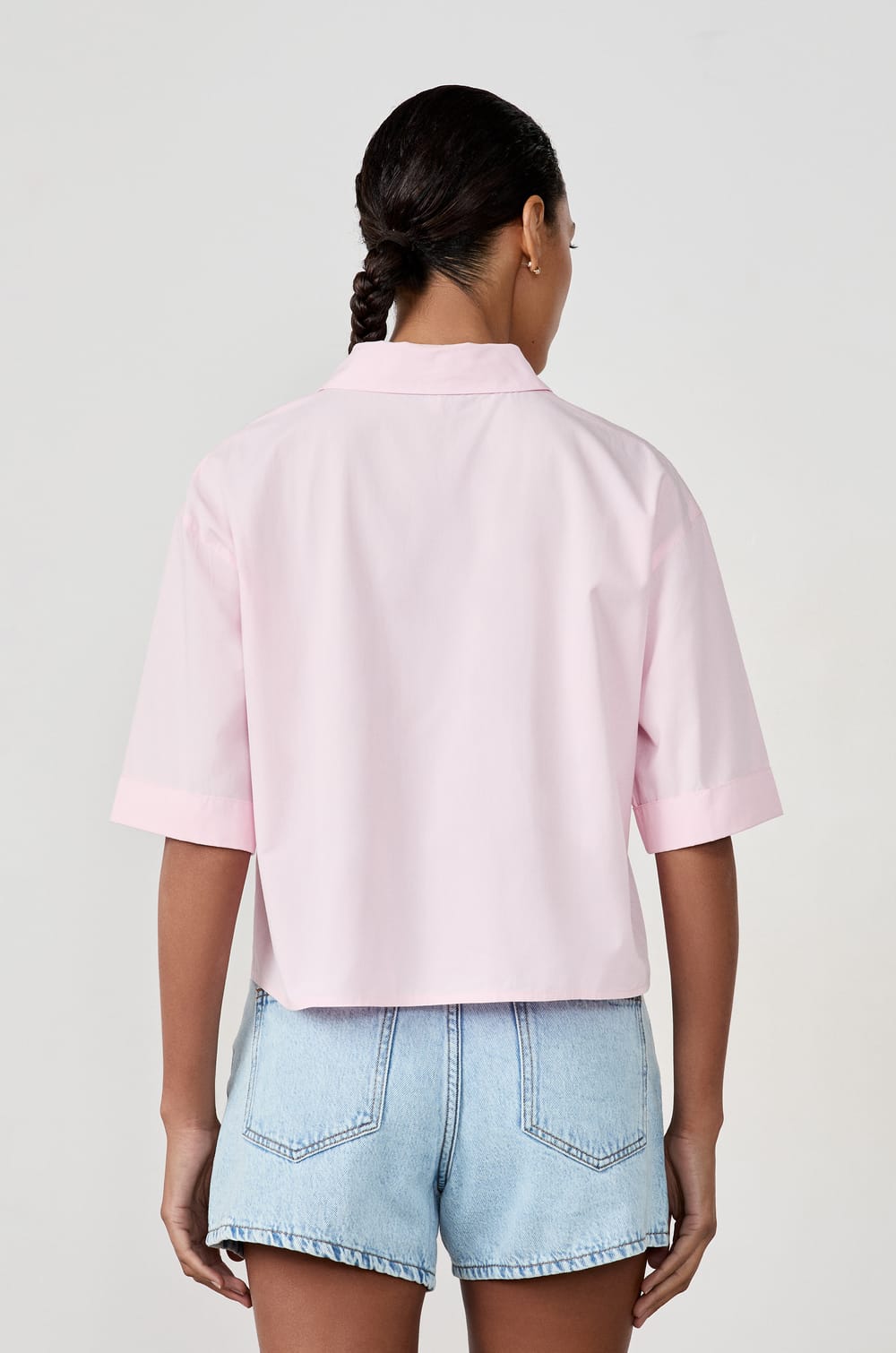 Camisa de manga corta de algodón;${refinementColor}