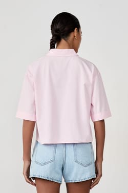 Camisa de manga corta de algodón;${refinementColor}