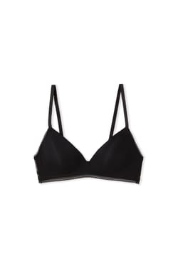 Soutien-gorge triangle sans armatures avec d&eacute;tails en dentelle;${refinementColor}