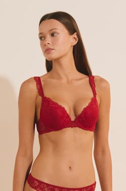 Soutien-gorge N.2 - Le push-up plongeant en dentelle;${refinementColor}
