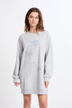 Robe de pyjama avec motifs chats;${refinementColor}