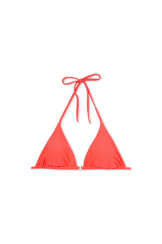 Haut de maillot de bain triangle satin&eacute;;${refinementColor}