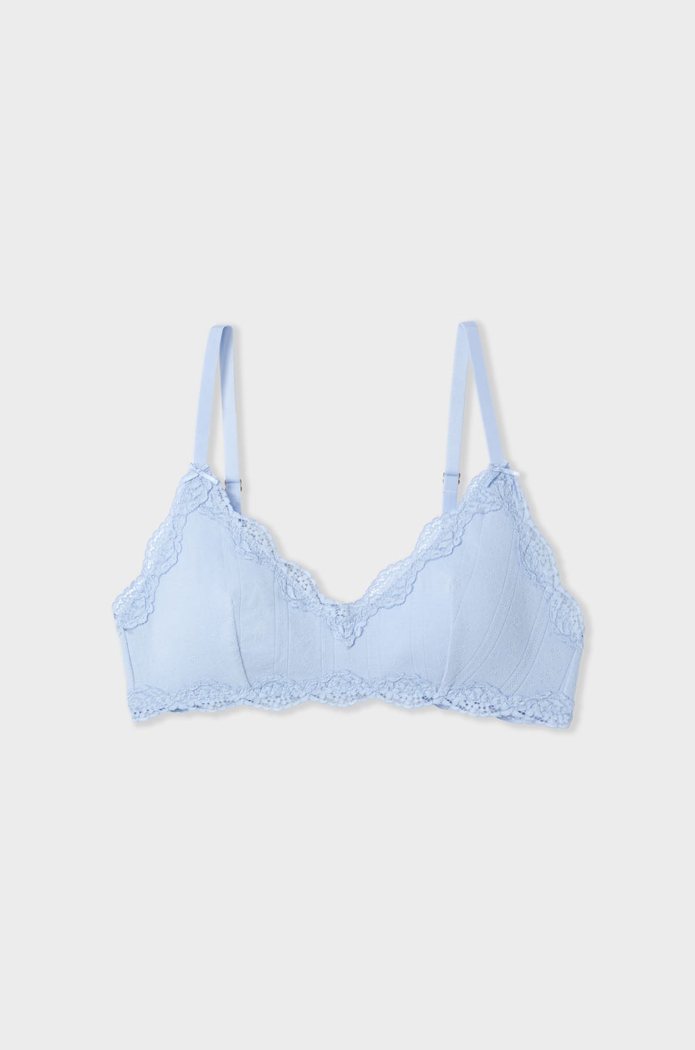 Wireless Cotton Triangle Bra;${refinementColor}
