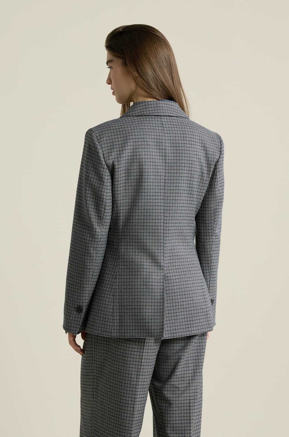 Checked Blazer;${refinementColor}