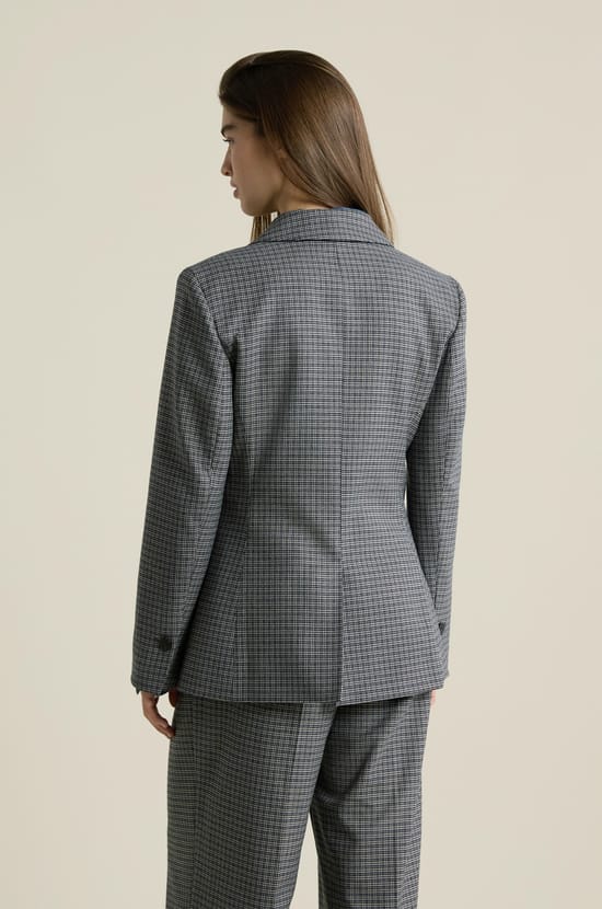 Checked Blazer;${refinementColor}