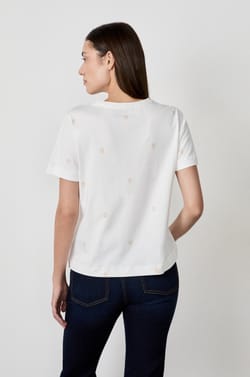 T-shirt manches courtes imprim&eacute; c&oelig;urs en coton;${refinementColor}
