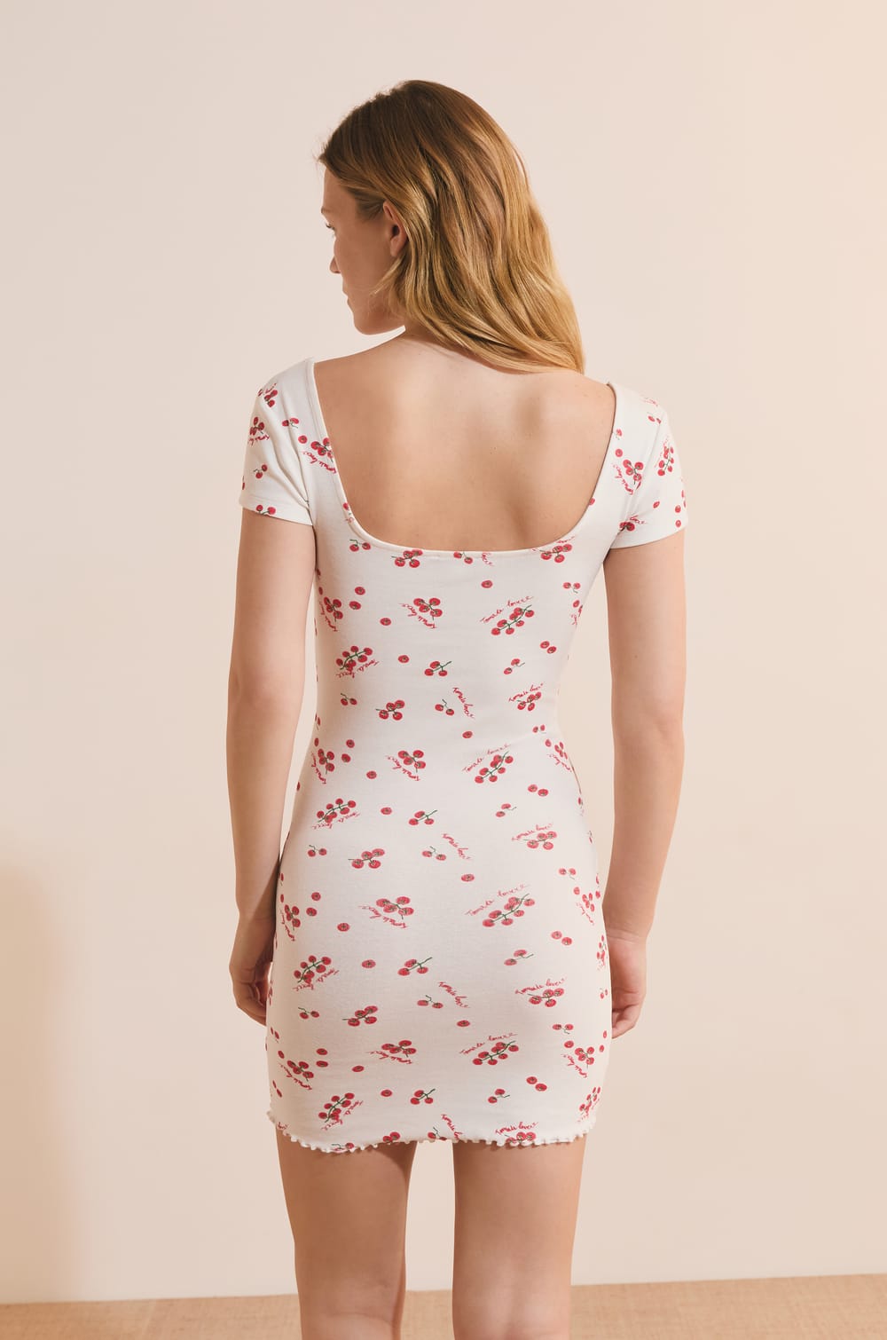 Nuisette &agrave; motifs en coton;${refinementColor}