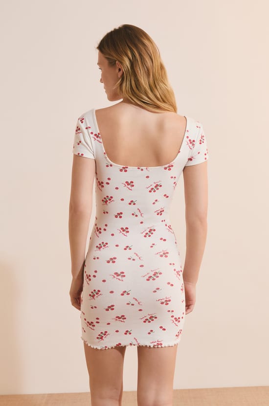 Nuisette &agrave; motifs en coton;${refinementColor}