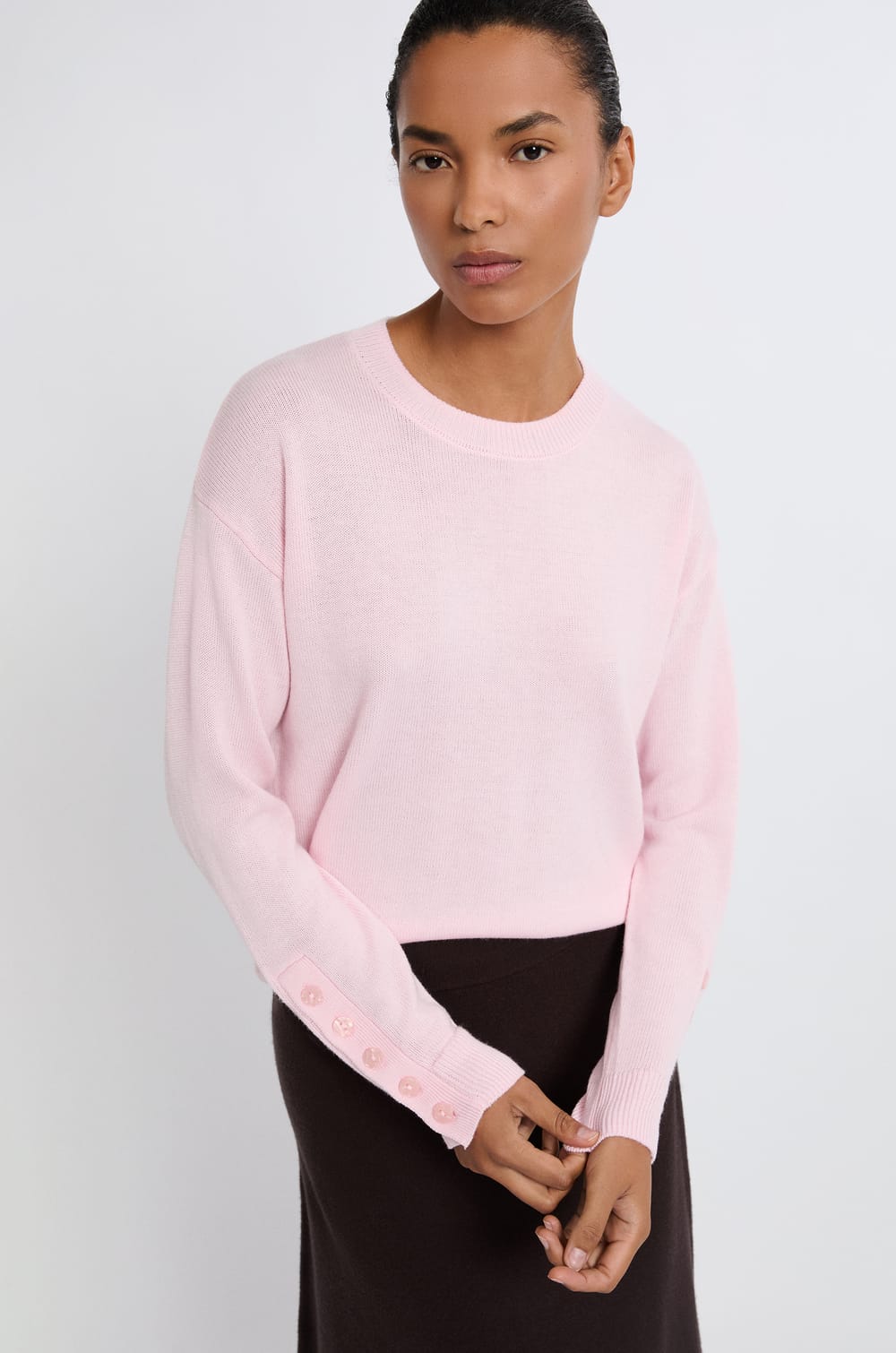 Pull col rond avec laine;${refinementColor}