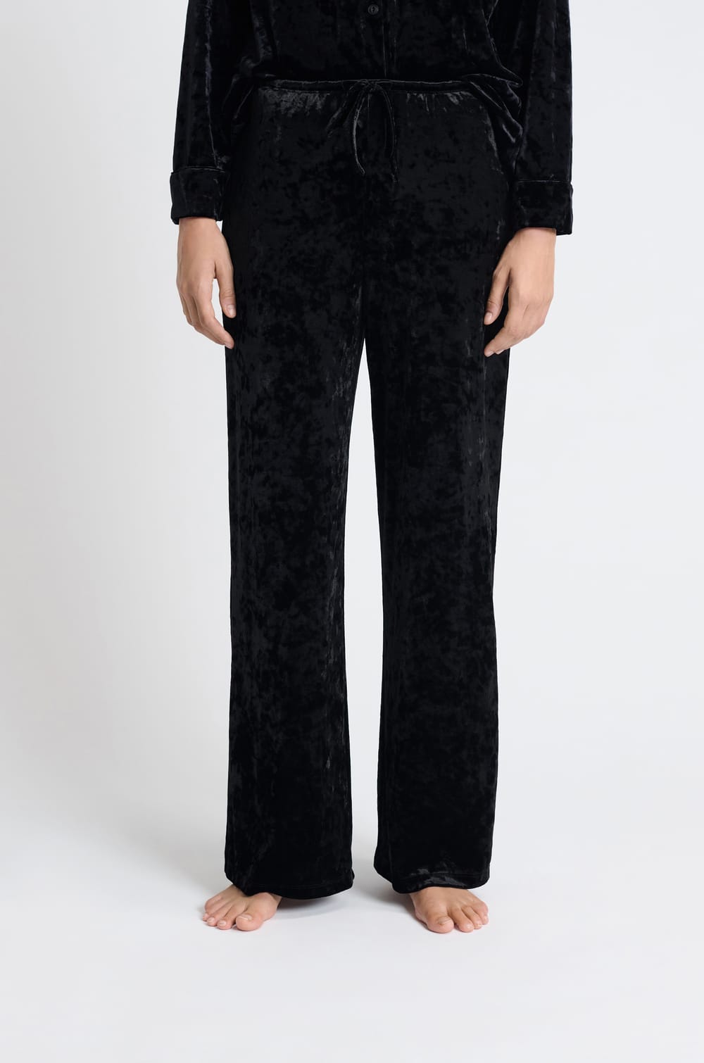 Pantalon de pyjama en velours;${refinementColor}