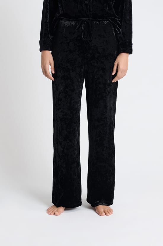 Pantalón de pijama de terciopelo;${refinementColor}