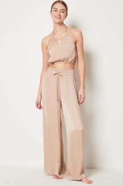 Satin Cropped Camisole;${refinementColor}