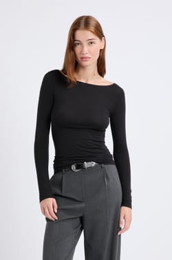 T-shirt thermique col bateau;${refinementColor}