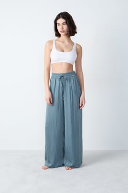 Wide-Cut Satin Pants;${refinementColor}