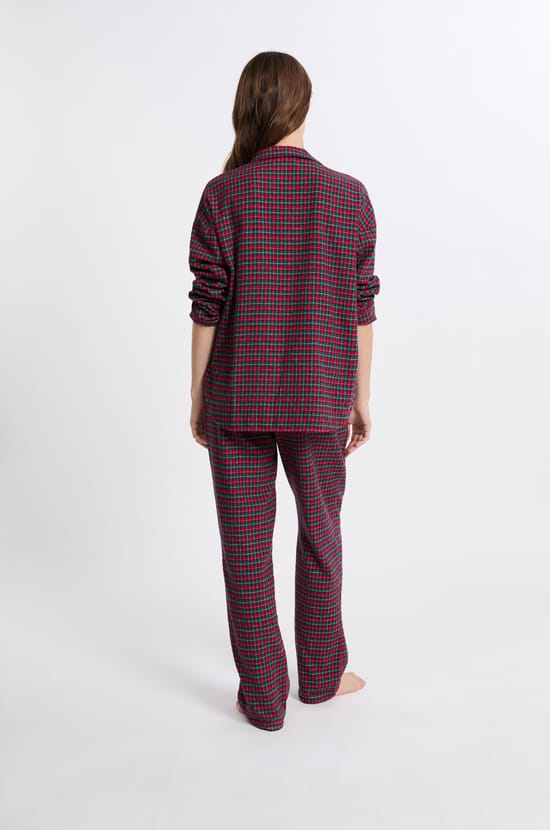 Ensemble de pyjama 2 pi&egrave;ces &agrave; carreaux en coton flanelle;${refinementColor}
