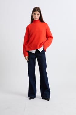 Pull col roulé en cachemire;${refinementColor}