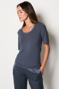 T-shirt manches courtes maille thermique;${refinementColor}