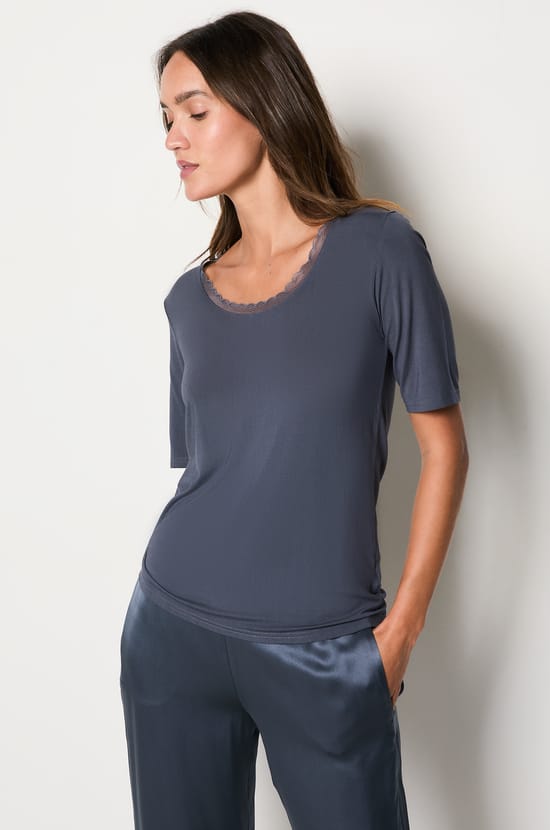 T-shirt manches courtes maille thermique;${refinementColor}