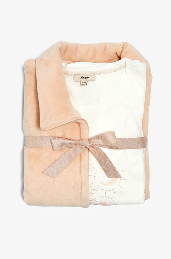 Ensemble 3 pièces de pyjamas veste polaire;${refinementColor}