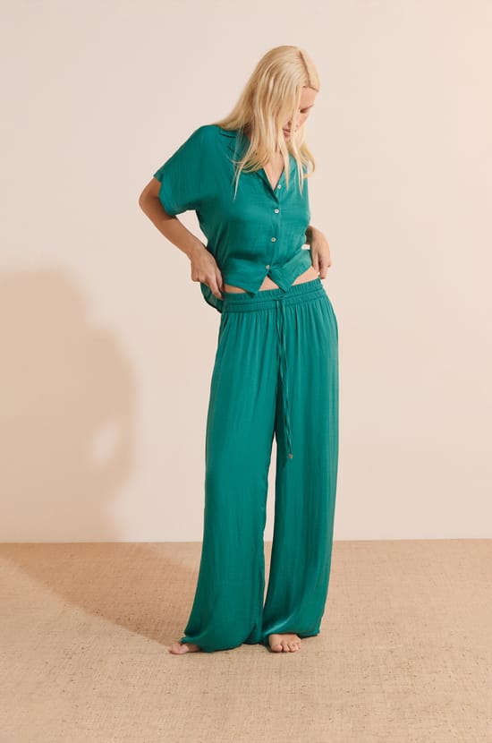 Wide-leg satin trousers;${refinementColor}