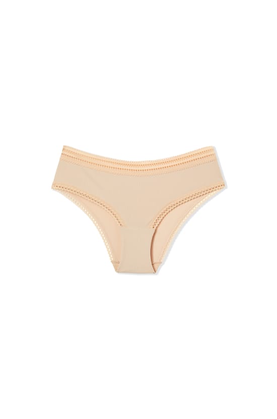 Shorty en microfibre d&eacute;tails dentelle;${refinementColor}
