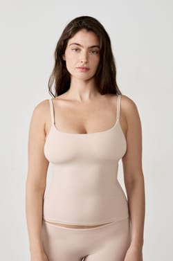 Microfiber Top with Integrated Bralette;${refinementColor}