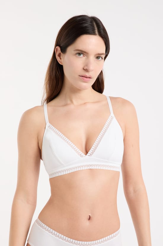 Triangle Wireless Bra, Removable Pads in Organic Cotton;${refinementColor}