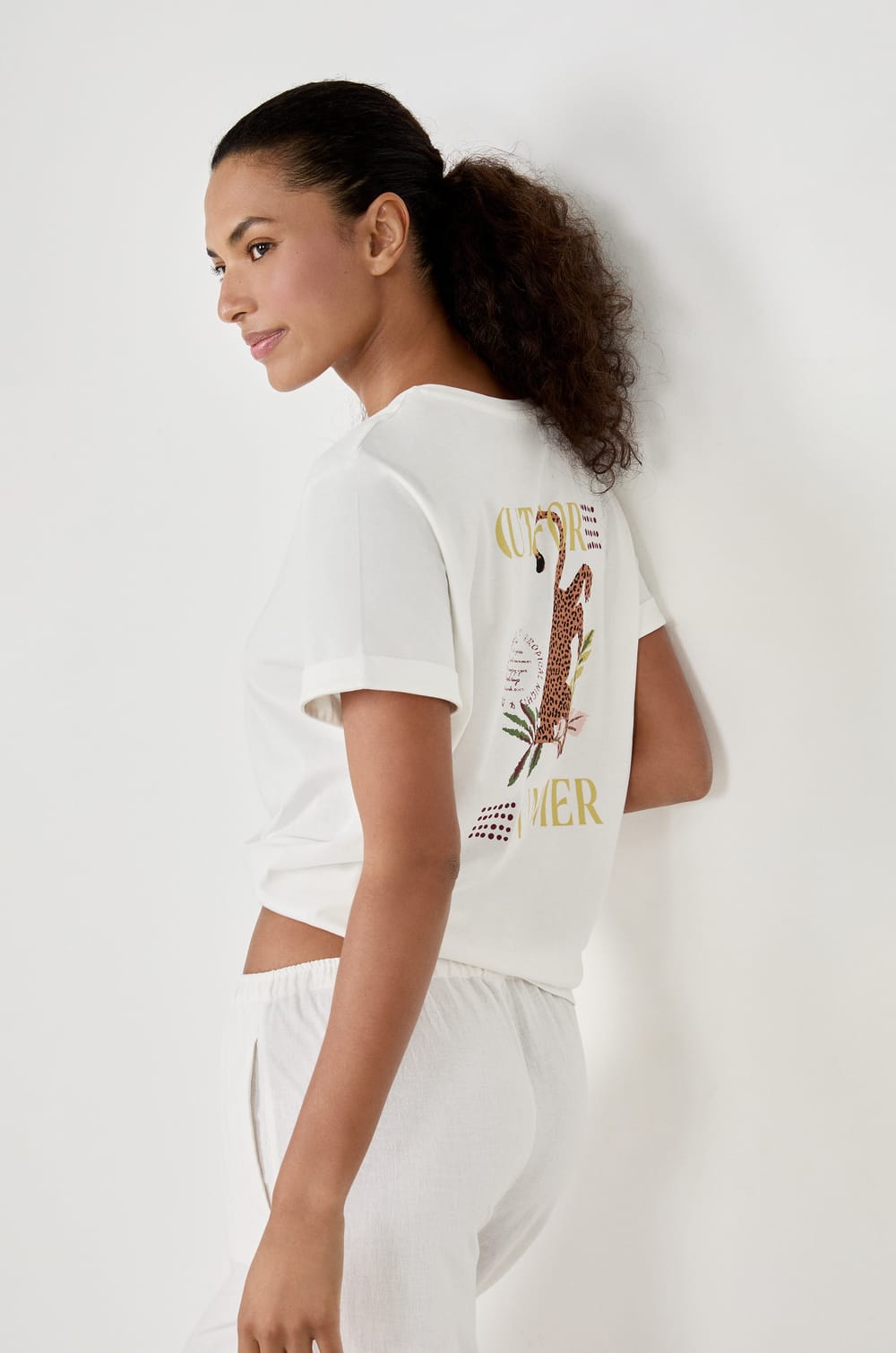 Pyžamové tričko s krátkým rukávem 100% bavlna;${refinementColor}