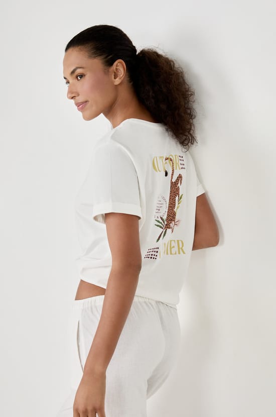 100% cotton short-sleeved pyjama T-shirt;${refinementColor}