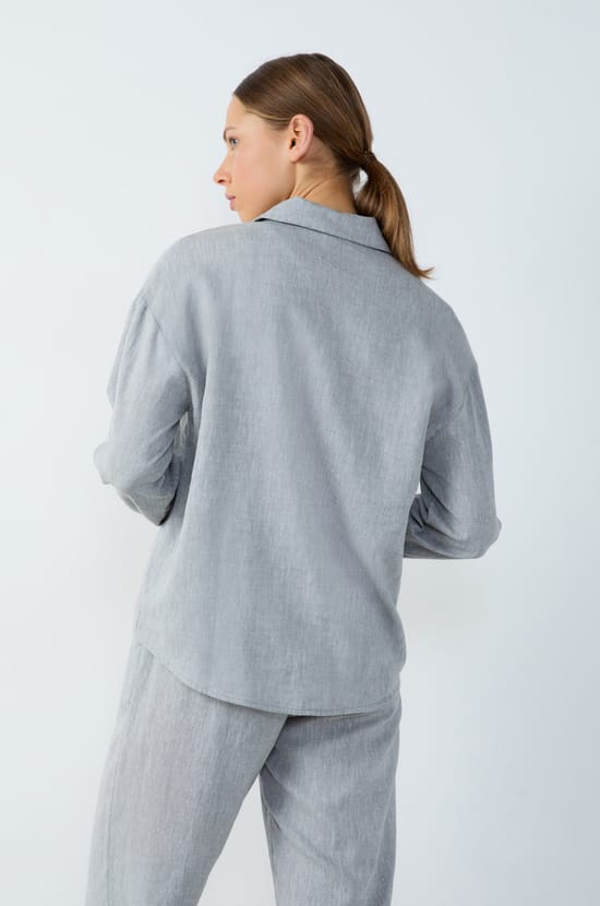 Chemise de pyjama en lin;${refinementColor}