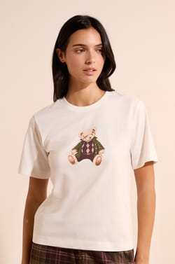 T-shirt avec motif en coton;${refinementColor}
