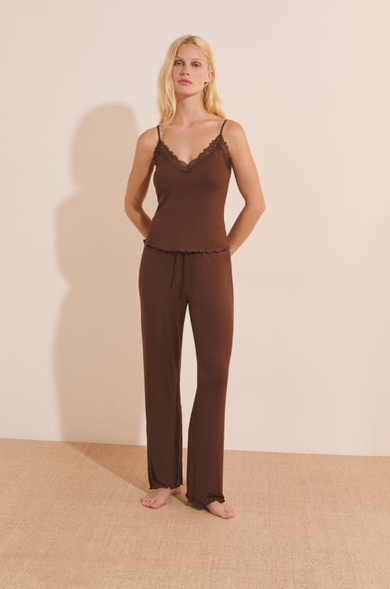 2-delige pyjamaset met kanten details;${refinementColor}