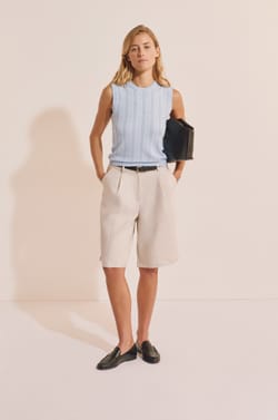 Bermuda en lin;${refinementColor}