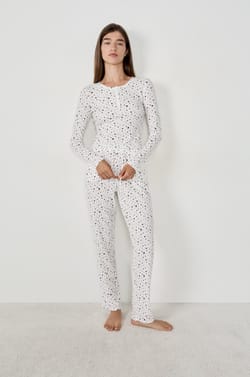 Pantalon de pyjama à imprimé cœurs;${refinementColor}